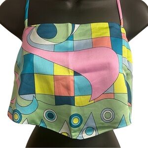 SHOW ME YOUR MUMU Multicolor Scarf Spaghetti Strap Top Sz XS NWT